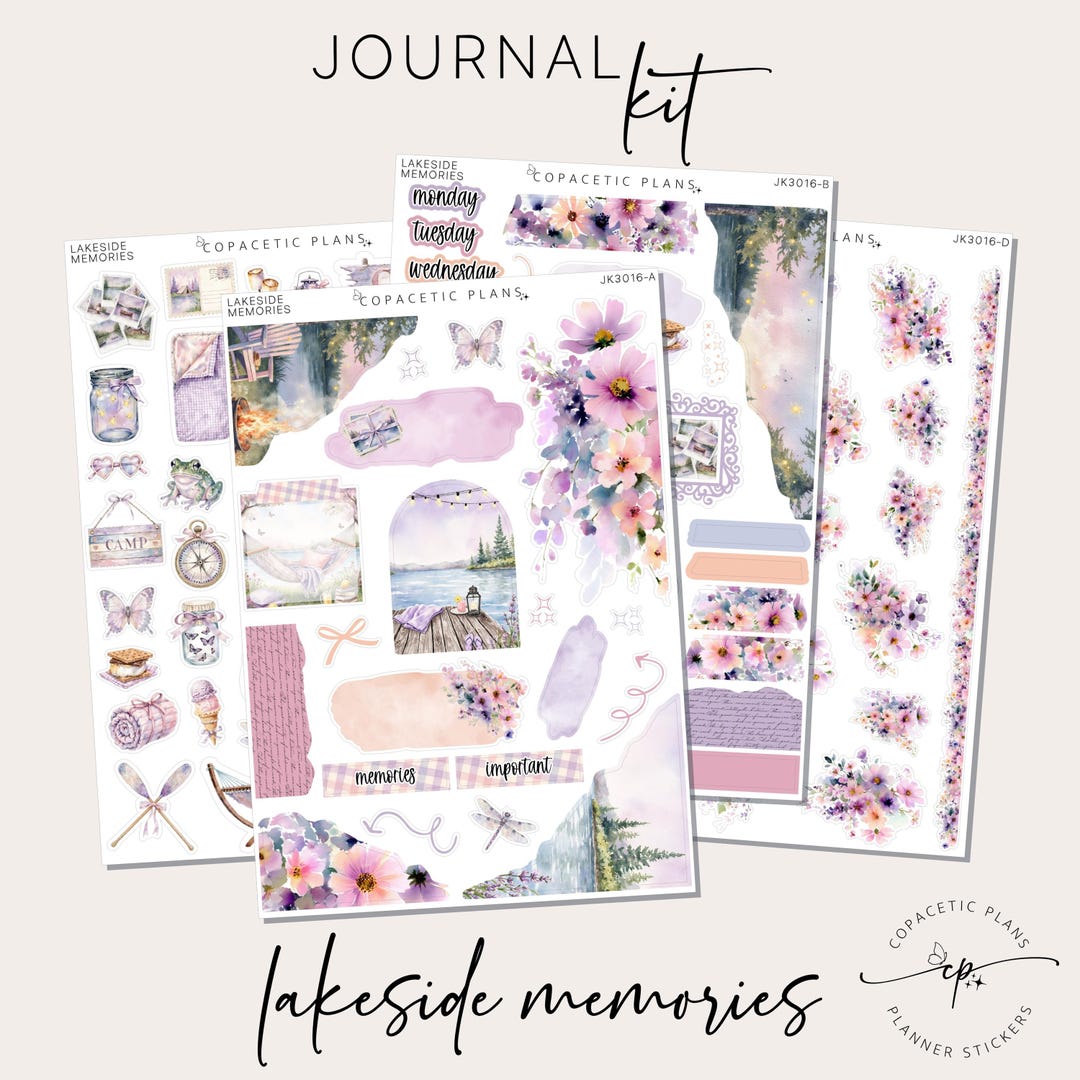 Lakeside Memories - Journal Stickers Kit - Etsy