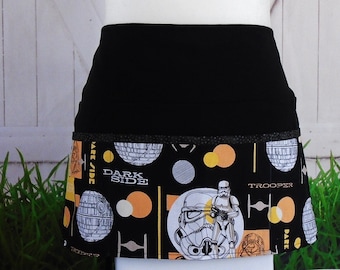 Star Wars Dark Side Characters Apron - Iconic Design,  Vendor/Server/Waitress/Utility/Teacher Apron, Half Apron with 6 pockets