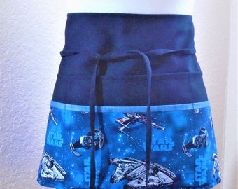 Fantasy  Fighter, Vendor/Server/Waitress/Utility/Teacher Apron, Half Apron with 6 pockets