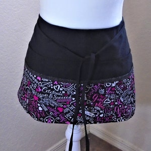Breast Cancer Awareness Half Apron: 6-Pocket Vendor Apron