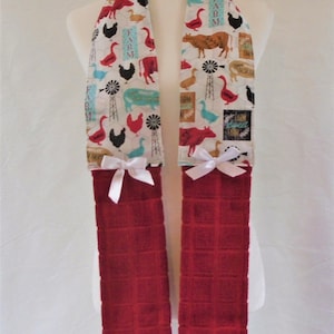 Versatile Kitchen Boa - Kitchen Towel, Scarf, Neck Towel, Dish Boa, Tea Towel, Baker&#39;s Boa, Housewarming Gift.