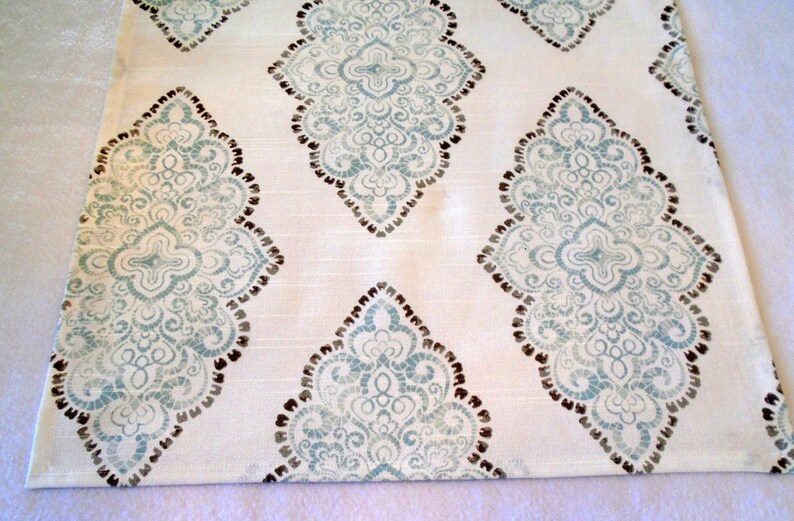 on White Background 100/% cotton Set Set of 4 Paisley in soft Mint and Grey Paisley Dinner Napkins