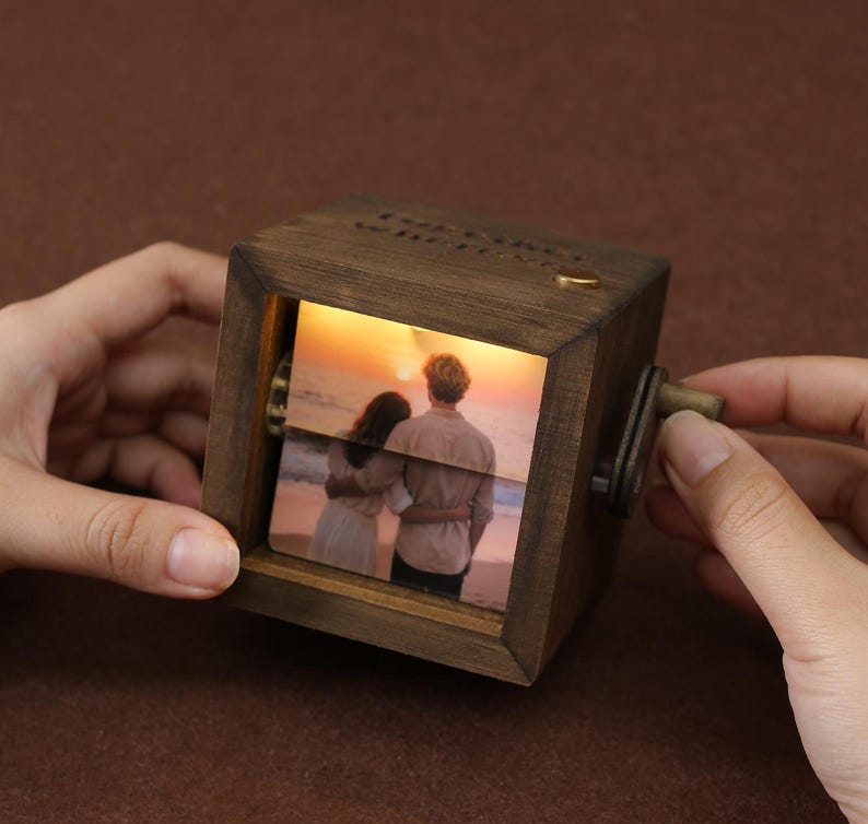 Personalized Photo Flipbook Animation Box,custom Wooden Photo Book With ...