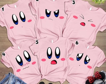 Kirby Halloween Costume Shirt, Ice Kirby Wing Kirby Plasma Kirby Halloween Shirt, Kirby Family Matching, Kirby Group Shirt, Halloween Party