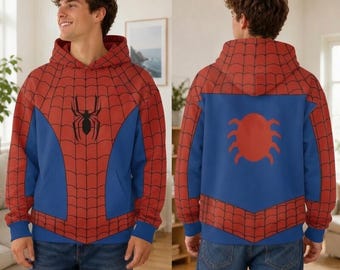 Halloween SpiderMan Hoodie Sweatshirt, Spiderman Superhero Cosplay Shirt, Superhero Costume Tee, Halloween Party Matching Shirt 13