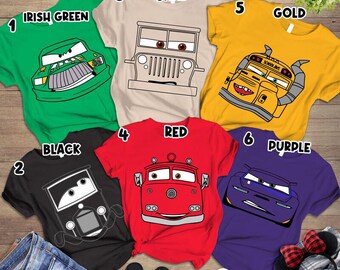 Cars Halloween Costume Shirt, Lightning McQueen Shirt, Cars Group Matching Shirt, Matching Halloween Tee, Halloween Party Tee