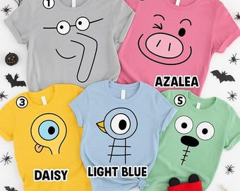 Elephant And Piggie Halloween Costume Shirt Teacher Group Matching Tee Teacher Costume Childrens Book Characters Shirt Kindergarten Teacher