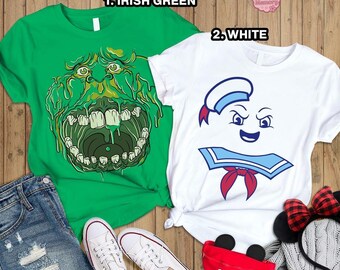 Ghostbusters Marshmallow Slimer Halloween Costume Shirt Ghostbusters Costume Shirts Stay Puft Marshmallow Halloween Family Matching Shirt 02