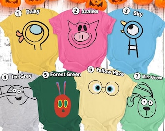 Elephant And Piggie Halloween Costume Shirt Teacher Group Matching Tee Teacher Costume Childrens Book Characters Shirt Kindergarten Teacher