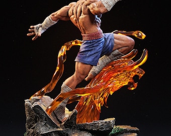 Sagat Fanart STL-staty | Muay Thai-flambas, 3D-utskriftsmodell (digital nedladdning)
