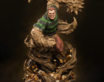 Earth Warrior Fanart Statue STL | Sand Tornado Base (3D Print File)