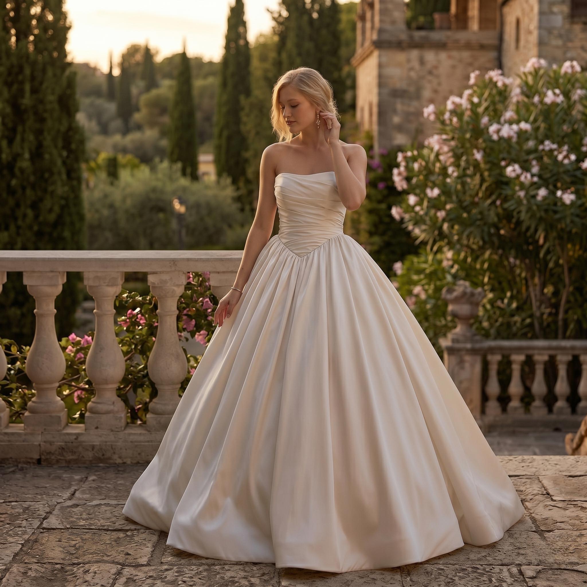 strapless open back dress Antonia Couture Princess Dress