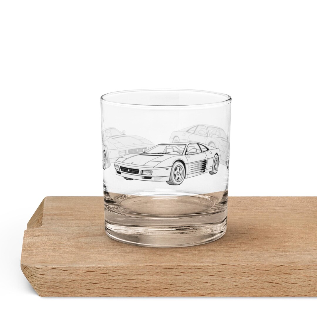Vintage Ferrari Lover 348 TB Whiskey Rocks Glass - Etsy