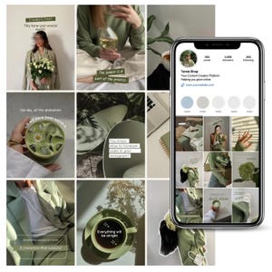 PLR 50 Aesthetic Canva Instagram Templates Content Creator Pack for Influencers, Social Media Managers, Small Business, Any Niche Template
