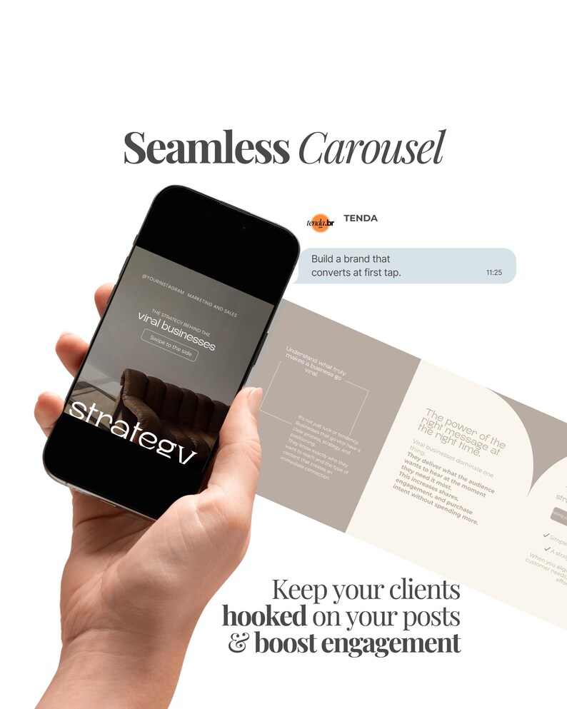 Client Carousel PLR 10 Seamless Carousel Canva Templates, UGC, Strategic Marketing for ...
