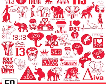 Paquete SVG Delta Sigma Theta, clipart de hermandad (descarga digital)