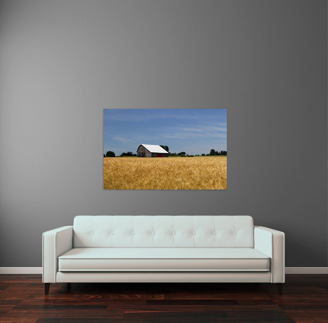 Barn in Field Photo, Barn Canvas, Barn Print, Barn Art, Rural Art