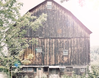 Barn print, barn canvas, barn photo, distressed barn, rustic barn photo, earth tones, oversized print, oversized art, midwest photo