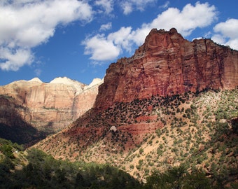 Zion National Park Photo, Zion canvas, Utah print, Zion print, mountain photography, Utah photo, Zion photo