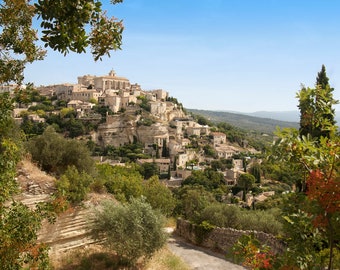 Provence photo, provence print, provence canvas, french art, french photo, France photo, Gordes photo, provence village photo, french town