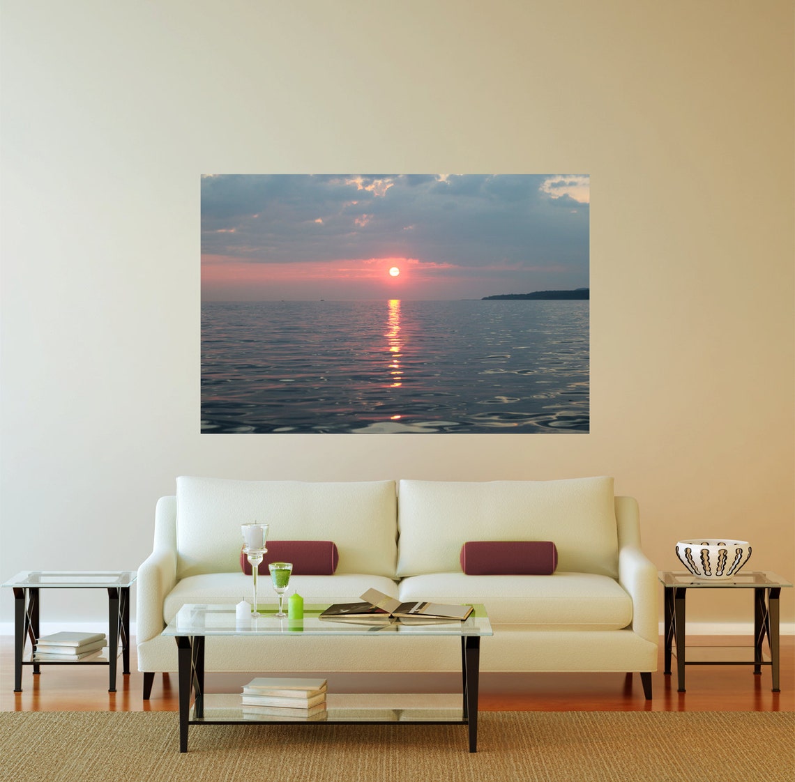Lake Michigan Print, Lake Michigan Canvas, Sunset Photo, Harbor Springs ...