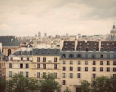 Paris print, Paris canvas, Paris landscape, oversized art, oversized print, looking over Parisian buildings at the city, France photo
