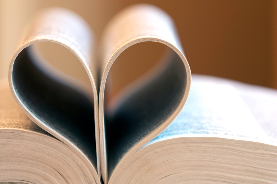 Heart Shaped Book Pages Photo Canvas or Print Gifts for - Etsy