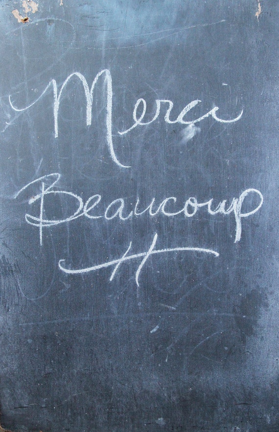 Merci Beaucoup Citation Sur La Photo Imprimer Francais Etsy