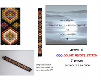 JEWEL - Peyote Stitch ODD Count Beading Pattern
