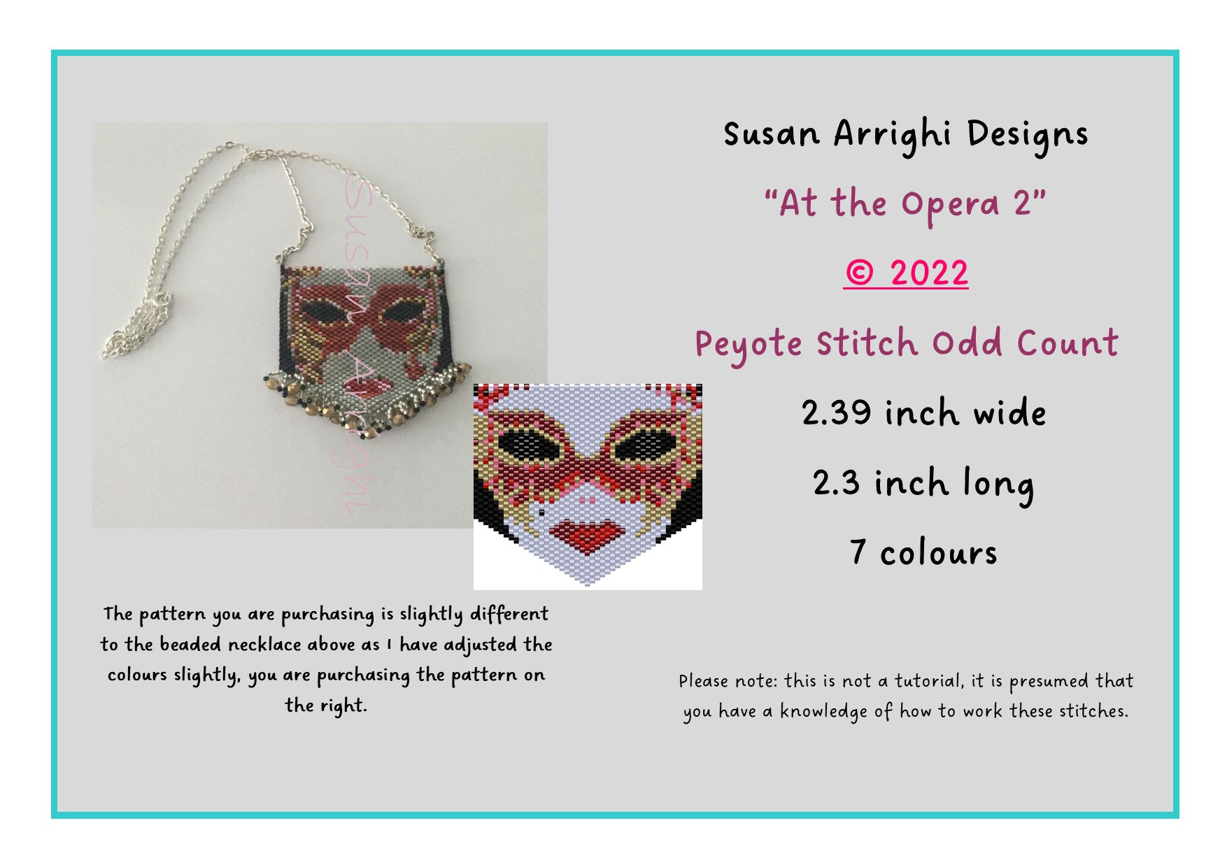 AT THE OPERA Odd Count Peyote Stitch