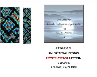 PATCHES - Peyote Stitch Even Count Beading Pattern