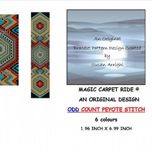 Magic Carpet Ride  - Peyote Stitch Odd Count Beading Pattern
