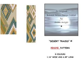 DESERT TRACKS - Peyote Stitch Even Count Beading Pattern