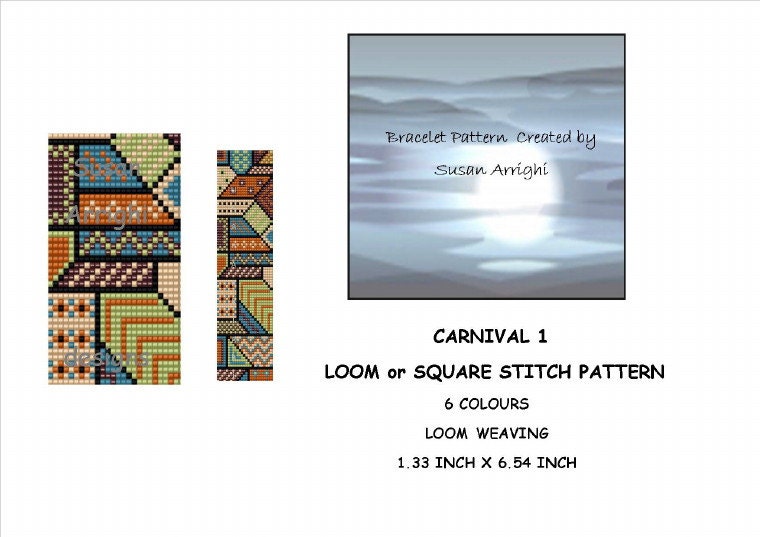 LOOM Bracelet Pattern Carnival 1 Etsy UK
