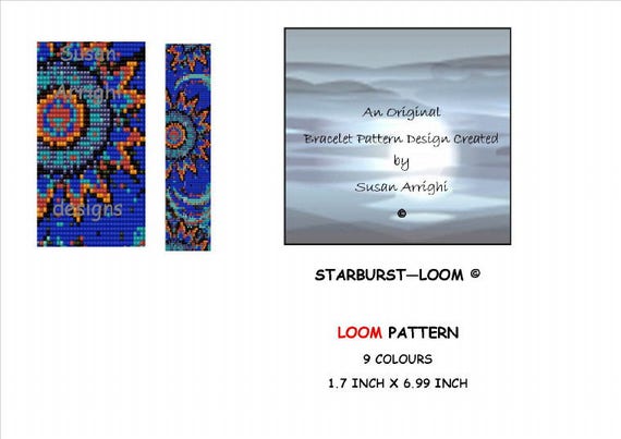 LOOM Bracelet Pattern Starburst Etsy