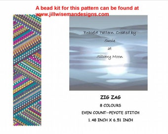 Zig Zag -  Peyote Pattern - even count