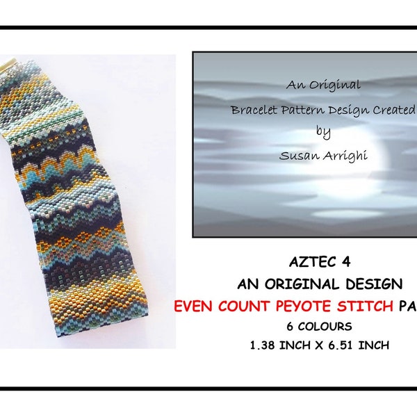 Aztec 4 - Peyote Stitch Even Count Beading Pattern