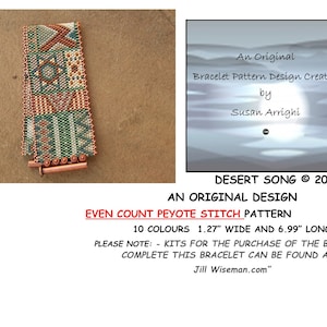 DESERT SONG Peyote Stitch Even Count Beading Pattern image 1