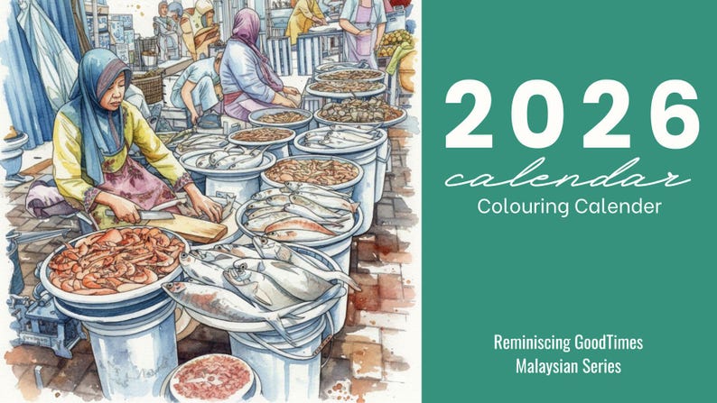 Malaysia Heritage 2026 Calendar &amp; Planner Bundle | Mosques and Old ...