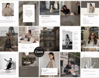 Coaching Instagram Post Template Canva Editable Minimalist Editorial for Coaches Modern Neutral