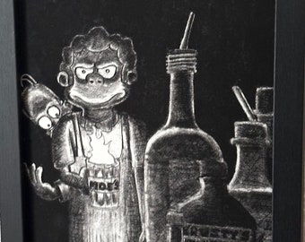 Flaming Moe Simpsons Print/Poster
