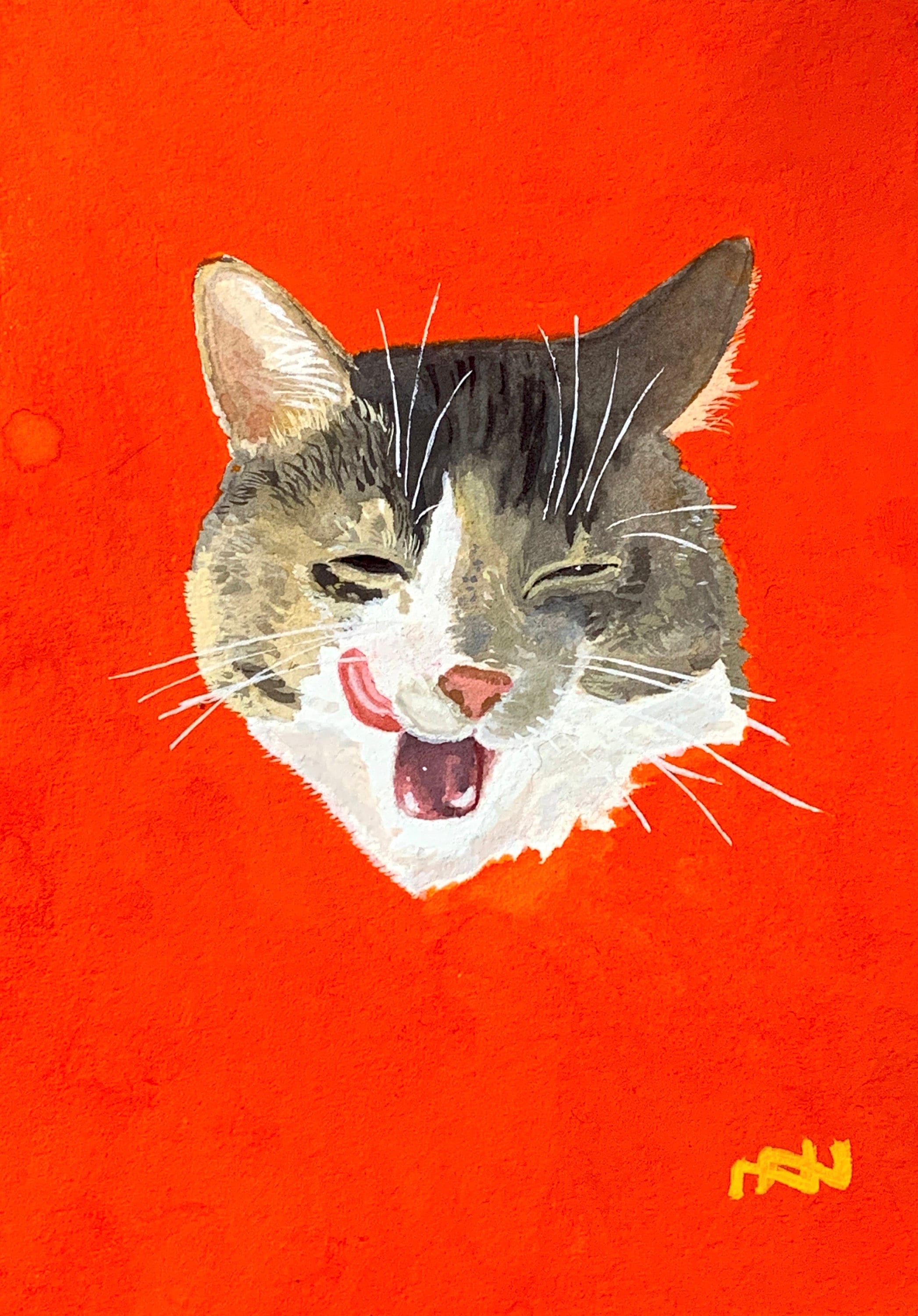 Custom Pet Portrait, Hand Painted + Personalized in Gouache or Acrylic
