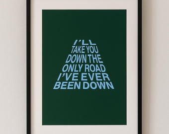The Verve Bitter Sweet Symphony | Personalised Music Inspired Art Print
