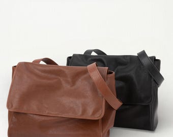 Womens Genuine Leather Shoulder Bag Crossbody Tote Purse Soft Leather Messenger Bag Available in 2 Colors
