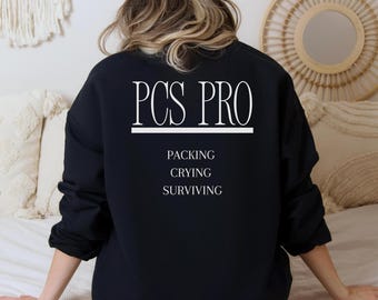Sudadera unisex de temporada PCS / Sudadera de cuello redondo para despliegue militar / Suéter divertido para veteranos / Regalo para militares en servicio activo / Camiseta Milso / Sudadera de la Fuerza Aérea