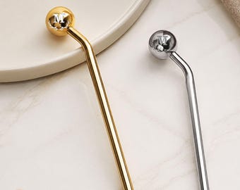 Long Closet Pull: Gold Round Wardrobe Pulls, Extra-long Handles
