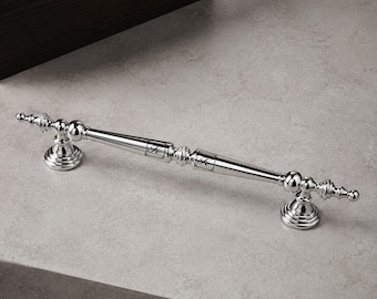 Brass Chrome Handle, Silver Dresser Pulls, Wardrobe Knobs