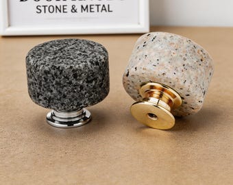 Black Marble Handle, Marble Drawer Pulls, Furniture Hardware