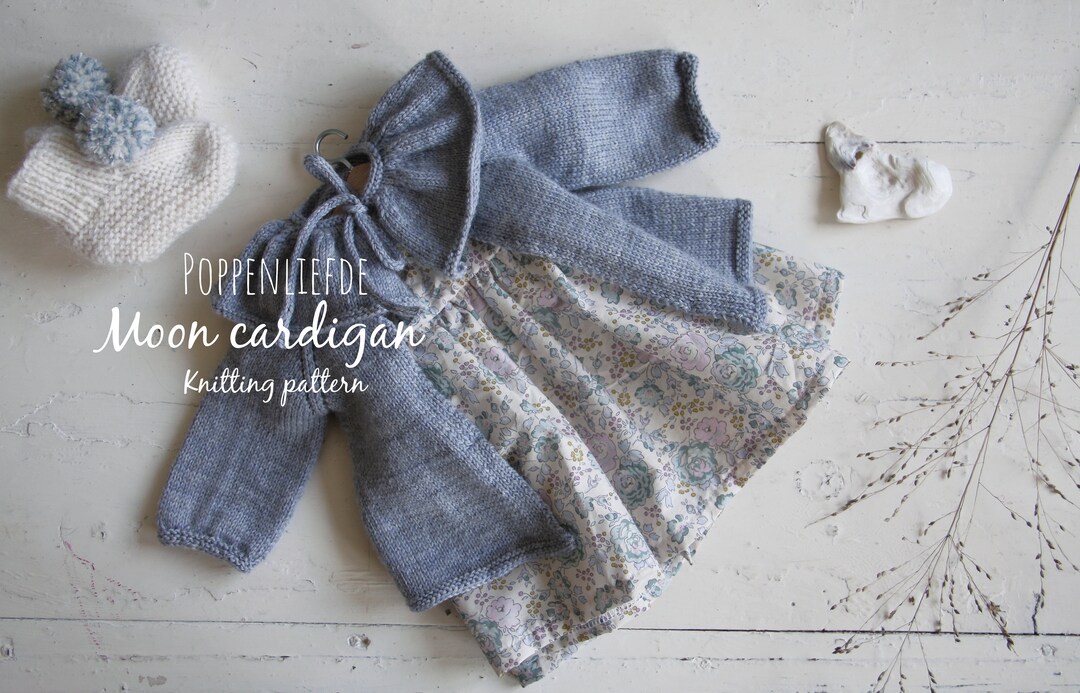 PDF Knitting Pattern Moon Cardigan english Etsy