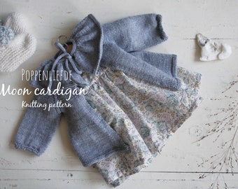 PDF knitting pattern - Moon cardigan (English)